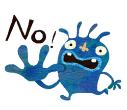 Blue little monster sticker #13891045