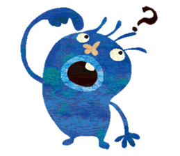 Blue little monster sticker #13891049