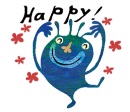 Blue little monster sticker #13891051