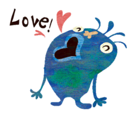 Blue little monster sticker #13891052