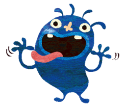 Blue little monster sticker #13891053