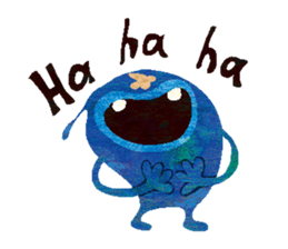 Blue little monster sticker #13891054