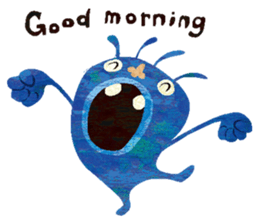 Blue little monster sticker #13891055