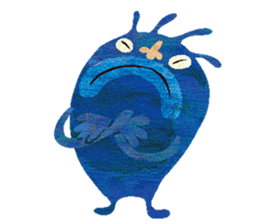 Blue little monster sticker #13891056