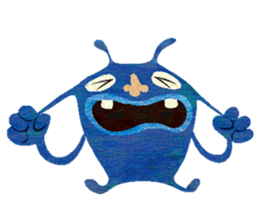 Blue little monster sticker #13891057