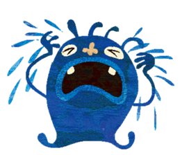 Blue little monster sticker #13891059