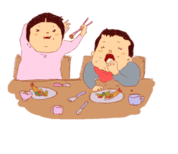 child's small daily life sticker #13891278