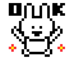 Rabbit like an old game sticker #13891446