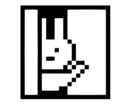 Rabbit like an old game sticker #13891451