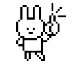 Rabbit like an old game sticker #13891452