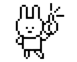 Rabbit like an old game sticker #13891452