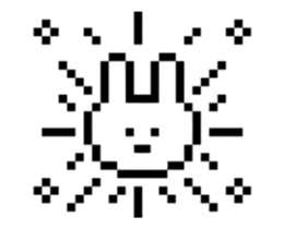 Rabbit like an old game sticker #13891456