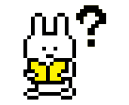 Rabbit like an old game sticker #13891458