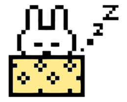 Rabbit like an old game sticker #13891461