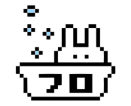 Rabbit like an old game sticker #13891463