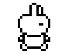 Rabbit like an old game sticker #13891464
