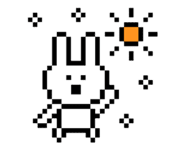 Rabbit like an old game sticker #13891465