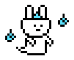 Rabbit like an old game sticker #13891466
