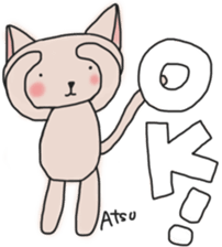 Atsucchan's White Sticker sticker #13892887