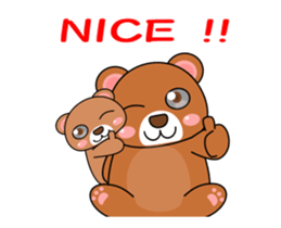 It is a parent and child's bear. sticker #13894013