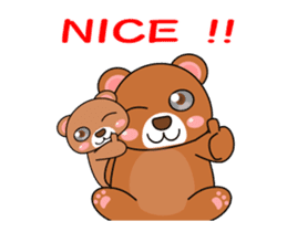 It is a parent and child's bear. sticker #13894013