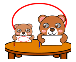 It is a parent and child's bear. sticker #13894014