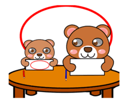 It is a parent and child's bear. sticker #13894014