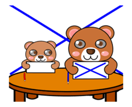 It is a parent and child's bear. sticker #13894015