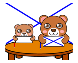 It is a parent and child's bear. sticker #13894015