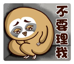 Fat sloth-dramatic part one sticker #13894988