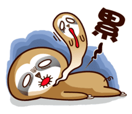 Fat sloth-dramatic part one sticker #13894991