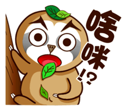 Fat sloth-dramatic part one sticker #13894992