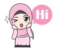 Lovely Hijab Girl Animation sticker #13896132