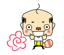 Pompoko! Middle - aged man. sticker #13896161