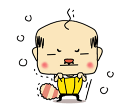 Pompoko! Middle - aged man. sticker #13896165