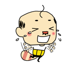 Pompoko! Middle - aged man. sticker #13896166