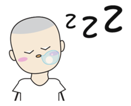 Tom,the shaven head boy sticker #13896175