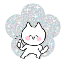 Cats with glitters twinkling sticker #13897149