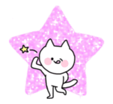 Cats with glitters twinkling sticker #13897161