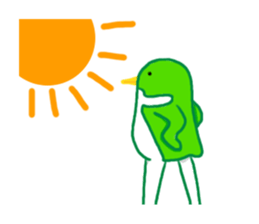 Penguin in which a foot improved sticker #13897766