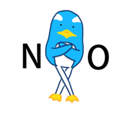 Penguin in which a foot improved sticker #13897769