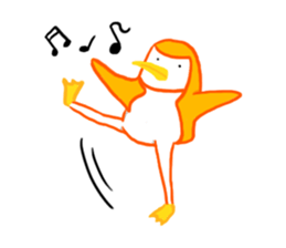 Penguin in which a foot improved sticker #13897774