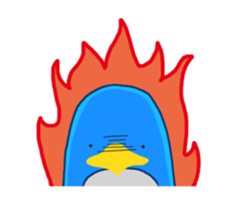 Penguin in which a foot improved sticker #13897777