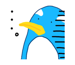 Penguin in which a foot improved sticker #13897778