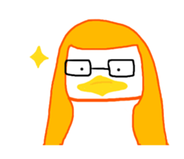 Penguin in which a foot improved sticker #13897783