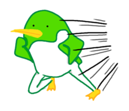 Penguin in which a foot improved sticker #13897784