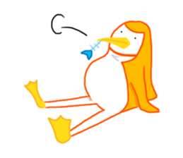 Penguin in which a foot improved sticker #13897792