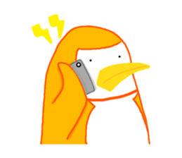 Penguin in which a foot improved sticker #13897795
