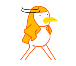 Penguin in which a foot improved sticker #13897801