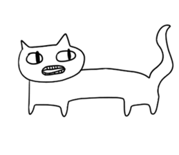Spooky cat neko sticker #13899199